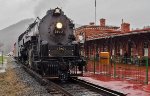 RDG 2102 Caboose hop paused at Tamaqua depot